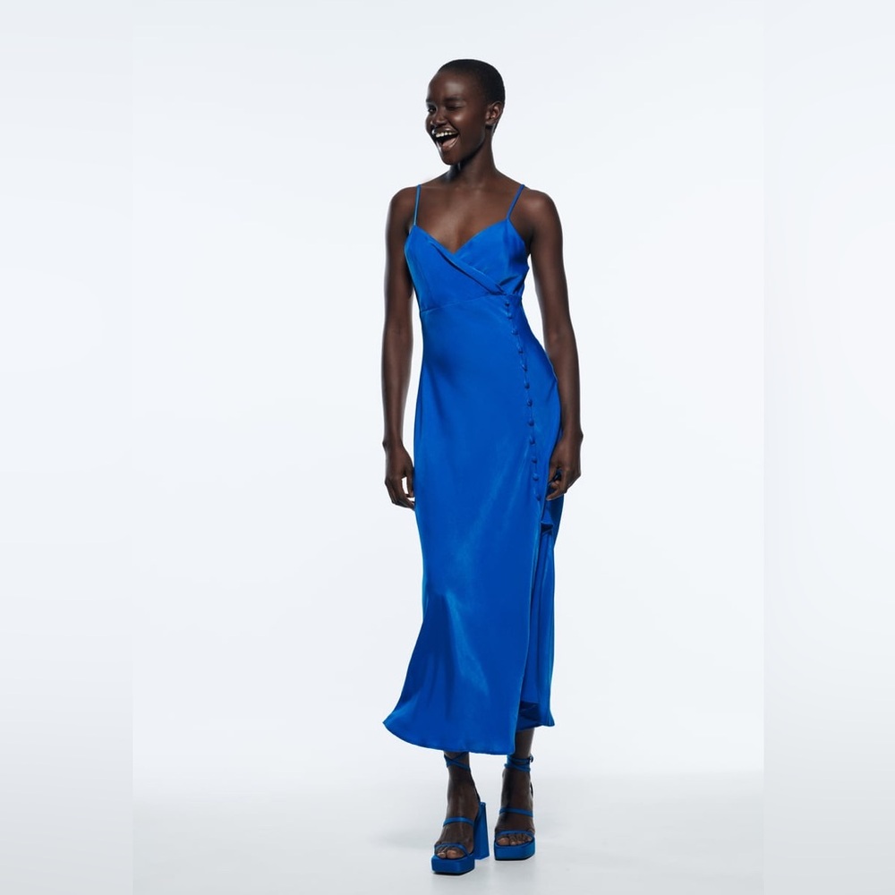 Zara Blue Long Elegant Dreas